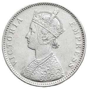 reverse: INDIA Victoria queen Rupee argento 1877 