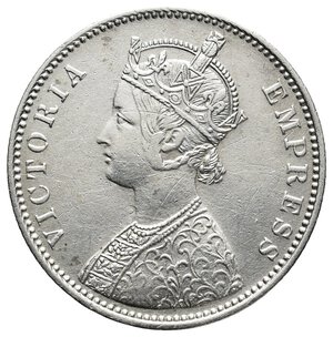reverse: INDIA Victoria queen Rupee argento 1878