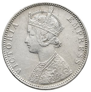 reverse: INDIA Victoria queen Rupee argento 1886