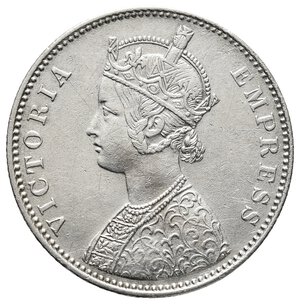 reverse: INDIA Victoria queen Rupee argento 1887