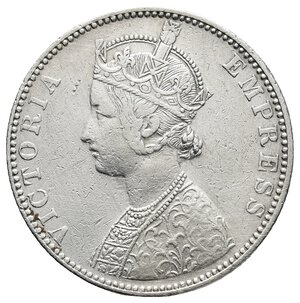 reverse: INDIA Victoria queen Rupee argento 1893