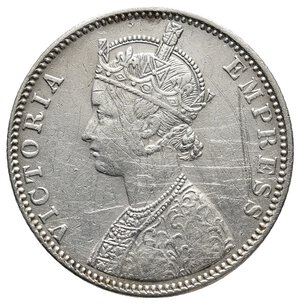 reverse: INDIA Victoria queen Rupee argento 1901