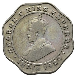 reverse: INDIA - George V - 4 Annas 1920 