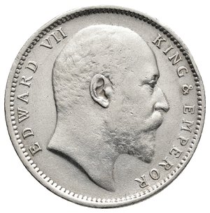 reverse: INDIA - Edward VII -Rupia argento 1910