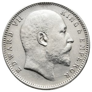 reverse: INDIA - Edward VII -Rupia argento 1907 