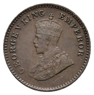 reverse: INDIA George V  1/12  Anna 1915 