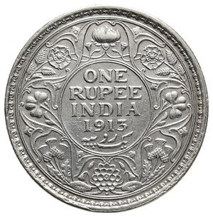 obverse: INDIA George V  Rupee argento 1913 
