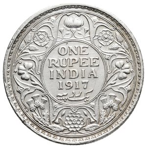 obverse: INDIA George V  Rupee argento 1917