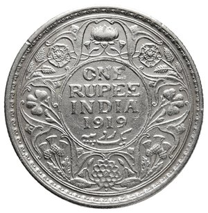 obverse: INDIA George V  Rupee argento 1919 