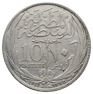 obverse: EGITTO - 10 Piastres argento 1917 