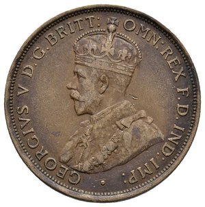 reverse: AUSTRALIA George V  Penny 1913 
