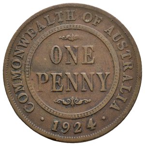 obverse: AUSTRALIA George V  Penny 1924