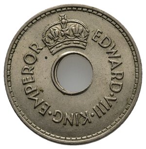 reverse: FIJI George V  1 Penny 1936 