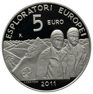 obverse: SAN MARINO 5 Euro argento 2011   Esploratori Europei 
