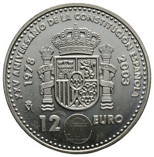 obverse: SPAGNA 12 Euro argento 2003 
