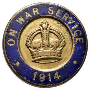 obverse: DISTINTIVO Inglese ON WAR SERVICE 1914 WWI 
