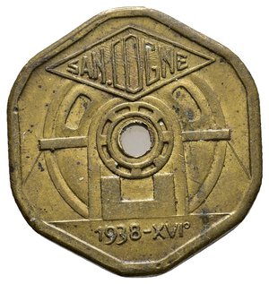 reverse: Gettone 0,50 Cogne  1938  