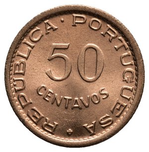 obverse: ANGOLA 50 Centavos 1954 FDC ROSSO A