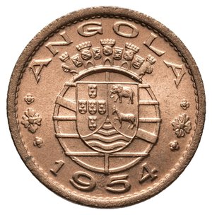 reverse: ANGOLA 50 Centavos 1954 FDC ROSSO A