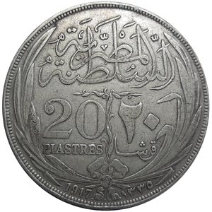 obverse: EGITTO 20 Piastre argento 1917