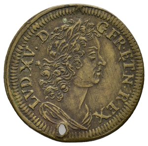 obverse: Gettone settecentesco con Luigi XV