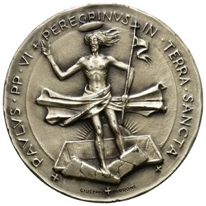 reverse: Medaglia Vaticano 1964 , argento Pellegrinaggio in terra santa
