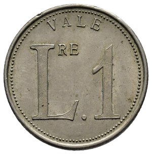 obverse: Gettone vale 1 lira