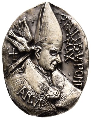 obverse: Medaglia Vaticano Paolo VI argento 1968 , opus Bodini 46,5 grammi lotto yur 