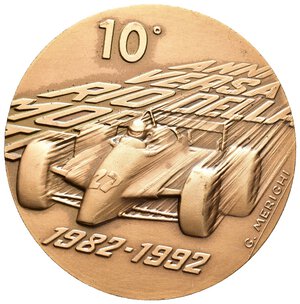 reverse: Medaglia 10 ° anniversario morte Gilles Villeneuve 1992 diam.60 mm  A (SEGNATA)