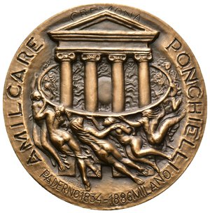 reverse: Medaglia Amilcare Ponchielli,150° anniversario della nascita, 1984 AE Diam.60 mm  