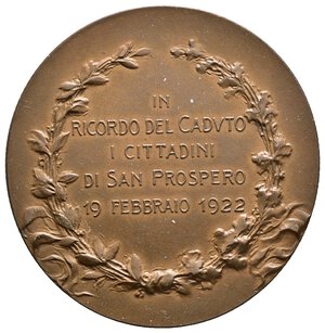 reverse: Medaglia CADUTI DI San Prospero (Modena)  1922 diam.44,3 mm 