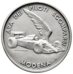 reverse: Medaglia Enzo Ferrari - Ala dei piloti scomparsi 1995,  versione argento , diam.43 mm  