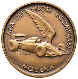 reverse: Medaglia Enzo Ferrari - Ala dei piloti scomparsi 1995,  versione bronzo , diam.43 mm  