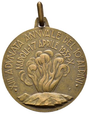 reverse: Medaglia Fascista Adunata Alpini NAPOLI 1932 Diam.34,3 mm a