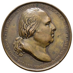 reverse: medaglia Francia, Luigi XVIII, 1817 Restaurazone statua di Enrico IV , Diam.50 mm A