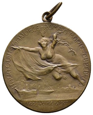 reverse: Medaglia GIUSEPPE GARIBALDI , 1907 AE Diam.32 mm 