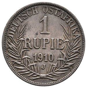 obverse: GERMAN EAST AFRICA - Guglielmo II  1 Rupia argento 1910 J  RARA