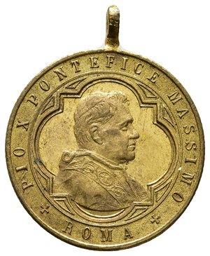 obverse: Medaglia PIO X S.Pietro e Paolo  in confezione 