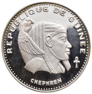 obverse: GUINEA 500 Francs argento 1968 Chephren Proof 