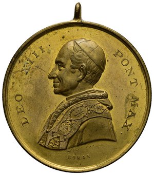 reverse: Medaglia Religiosa Leone XIII Diam.47 mm 