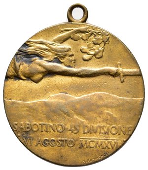 obverse: Medaglia Sabotino 45 divisione 1916, diam.31 mm 