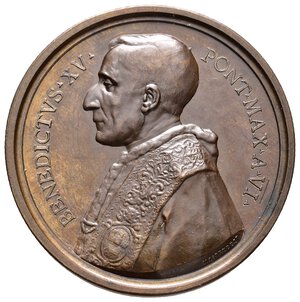 reverse: Medaglia Vaticano - Benedetto XV, Bronzo , Anno VI , Diam.43,8 mm FDC 