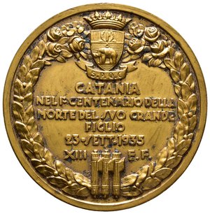 reverse: Medaglia Vincenzo Bellini, 1935, Centenario della morte , diam.51 mm 