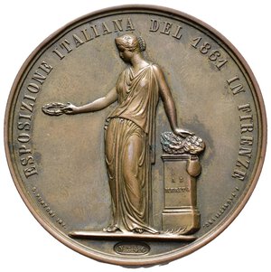 obverse: Medaglia Vittorio Emanuele II . Esposizione di Firenze 1861 , diam.55 mm 