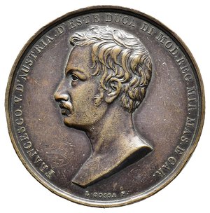 obverse: MODENA- Francesco V d Este, medaglia Accademia Belle Arti 1852 AE Diam.56,6 mm 