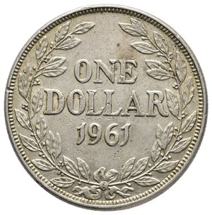 obverse: LIBERIA 1 Dollar argento 1961 