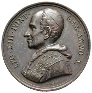 reverse: Medaglia Vaticano Leone XIII Bronzo Anno X ,diam.43,5 mm 