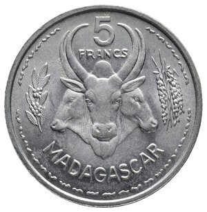obverse: MADAGASCAR 5 Francs 1953 