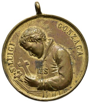 reverse: Medaglia San Luigi Gonzaga diam.39 mm