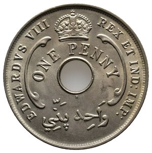 reverse: BRITISH WEST AFRICA George V 1 Penny 1936 